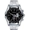 MINI FOCUS Orologio Uomo Cronografo Al Quarzo - Impermeabile 30m, Cinturino In Gomma Inox, Quadrante Blu, Regalo