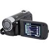 KIMISS Videocamera Portatile Zoom Digitale 16x, Fotocamera Digitale Digitale 1080P 16MP Schermo Ruotabile TFT da 2,7 Pollici Videocamera con Cavo USB (Nero)