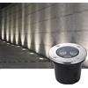 Partenopea® Faretto a led segnapasso calpestabile da esterno viali sentieri giardino IP65 da incasso a terra (3W luce bianca fredda 6500K)