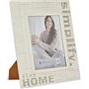 walther design Cornice Bianca 13 x 18 cm in Legno con Scritte decorativeSimplify YS318W