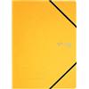 Leitz VON 30110015 - Confezione da 5 cartelle portadocumenti formato A4 con chiusura elastica, in cartone, per 150 fogli, per scuola, studio e casa, colore: giallo