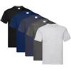 Fruit of the Loom Valueweight 5 Pack T-Shirt, Viola (Purple PE), Large (Pacco da 5) Uomo