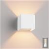 Klighten 9W Lampade da Parete per Interni/Esterno Bianco Caldo 3000K Applique da Parete Con G9 Lampadina Sostituibile, per Portico, Bagno, Corridoio,Balcone (Bianca)