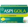 Aspirina Aspi Gola Caramelle Antinfiammatorio per Gola Infiammata e Mal di Gola Gusto Limone Miele, 24 Pastiglie
