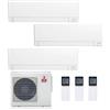 MITSUBISHI ELECTRIC CONDIZIONATORE MITSUBISHI MSZ-AY TRIAL SPLIT 9000+12000+15000 BTU INVERTER R32 MXZ-3F68VF A++ WIFI