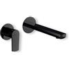 Newform - Haka Miscelatore lavabo a parete bocca lunga [nero opaco] - 72030E