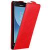 Cadorabo Custodia per Samsung Galaxy J7 2017 in Rosso Mela - Protezione in Stile Flip con Chiusura Magnetica - Case Cover Wallet Book Etui
