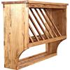 Biscottini Piattaia mensola da muro legno 80,5x28x60,5 cm | Mensola cucina da muro finitura naturale | Scaffale a muro Made in Italy