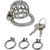 Kutocesy Chastity Cage Uomo Sex Toy Gabbia Pene Metallo Bdsm Male Chasity Cage Per Giochi Erotitici Sexy Per Coppie (M)
