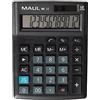MAUL Calcolatrice MC12 grande display angolato a 12 cifre, calcolatrice professionale da tavolo per ufficio, casa, scuola, solare/batteria, 13,7 x 10,3 cm, nero