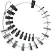 LEEWENYAN Nut, Bolt Thread Checker(Inch & Metric), Kit di Bulloni e Dadi Strumento di Misurazione del Calibro per Dadi Imperiali e Metrici