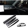 SHSBSCAR Cover Cruscotto in Fibra di Carbonio ABS per Tesla Model Y 2021-2023 e Model 3 2020-2023, Adesivo Pannello Consolle Centrale, Accessori Interni (Lucido) - Non compatibile con i modelli 2024-2025