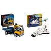 LEGO 31135 Creator Space Shuttle, Set 3 in1 con Astronauta e Astronave Giocattolo & 42147 Technic Camion Ribaltabile, Set 2 in 1 con Camioncino ed Escavatore Giocattolo