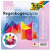 Folia 717 - Fogli pieghevoli in carta arcobaleno, ca. 20 x 20 cm, 100 g/mq, 100 fogli, colori assortiti, ideali per figure pieghevoli e altre idee creative