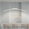 Lanekd LED Lampadario a Sospensione Lampada da Tavolo da Pranzo Moderna Semplice Lineare Cucina Lampada a Sospensione Dimmerabile in Altezza Regolabile per Sala da Pranzo Soggiorno Ufficio (L80cm, bianco)
