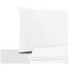 Giovanni Dolcinotti MADE IN ITALY Giovanni Dolcinotti | Set 2 Federe Cuscino Letto Matrimoniale e Singolo 40x70 cm - 100% Cotone - Made in Italy - Colore Bianco