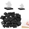 Evemodel Base in plastica per modellismo per la decorazione della tavola dei giochi di guerra (80PCS quadrato)