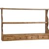Biscottini Piattaia mensola da muro legno 107,5x18,5x68 cm | Mensola cucina da muro finitura naturale | Scaffale a muro Made in Italy