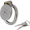 Kutocesy Piatto Chastity Cage Uomo Sex Toy Gabbia Pene Metallo Bdsm Male Chasity Cage Per Giochi Erotitici Sexy Per Coppie (L)