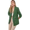 Trendyol Knöpfte Breasted Blazer Jacket Giacca Petto Abbottonato, Khaki, 36 da Donna