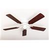 Pepeo Ventilatore da soffitto Kisa Deluxe bianco senza luce - pale palissandro/noce scuro