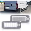 NSLUMO Fanali targa LED compatibili con Lancia Ypsilon 843 2003-2011, lampade posteriori targa senza errore CANBUS, bianco 6500K, accessori fanali posteriori rimorchio camion, 2 pezzi