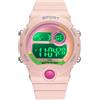 findtime Orologio Bambino Garcon Digitale Digitale Sport Orologio Multifunzione Impermeabile Cronografo Esterno Orologio con LED Luce Allarme per Regalo, rosa, Cinturino