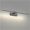 Klighten Luce Specchio Bagno Led 60cm, 18W 1600 Lumen, Impermeabile IP44 Lampada da Specchio Bagno, Applique Bagno Specchio Moderno, Bianco Naturale 4500K, Nero