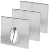 ALLOMN Faretto da incasso a LED, lampada quadrata LED da parete, per scale, corridoi, verande, cantine, lampada da terra, 1 W, CA 100-245 V, Alluminio, Bianco freddo, 3 Pack, LED