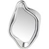 Kare Design Specchio Hologram, Argento, 117x68 cm, montaggio verticale e orrizontale, forma organica, oggetto di design