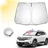 BIBIBO Citroen C5 parasole auto con protezione UV compatibile con Citroen C5 Aircross SUV 2018-2025, parasole auto per parabrezza, protezione dal calore auto contro i raggi UV, parabrezza pieghevole