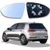 mellystore Adatto per Specchietto Sinistro Golf 7 Vetro Specchietto Retrovisore Riscaldabile Lato Sinistro Golf 7 Vetro Specchio Esterno Auto Riscaldabile Asferico con Piastra di Supporto