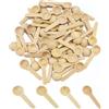 CATELL 50Pcs Mini Cucchiai di Legno Legno Fatti a Mano Cucchiaio di Legno Piccolo | per Cucchiaio di Paletta Per Gelato, Paletta Per Torta, Cucchiaio per Condimento, Cucchiaio per Marmellata