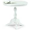 Lo Scrigno Arredamenti, Tavolino rotondo da salotto Classico laccato bianco diametro 60 h75 W1013/L