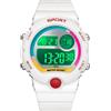 findtime Orologio Bambino Garcon Digitale Digitale Sport Orologio Multifunzione Impermeabile Cronografo Esterno Orologio con LED Luce Allarme per Regalo, bianco, Cinturino