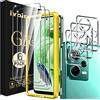 iVoler 3+3 Pezzi Vetro Temperato per Xiaomi Poco X5 5G / Xiaomi Redmi Note 12 5G (Non per Redmi Note 12 4G), 3 Pezzi Pellicola Protettiva con 3 Pezzi Pellicola Fotocamera e Cornice di Installazione
