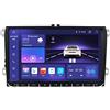 hizpo Android 12 Car Radio 9 Pollice Touchscreen 8-Core Per VW Golf 5/6 T5 Touran Polo Sharan Passat Tiguan SEAT WiFi CarPlay/Android Auto Bluetooth 4G LTE RDS OPS SWC DSP (8GB+128GB)