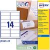 AVERY Etichetta adesiva J8163 bianca 25fg A4 99,1x38,1mm (14et/fg) inkjet Avery