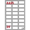 MARKIN Etichetta adesiva A/425 bianca 100fg A4 64x34mm (24eti/fg) Markin