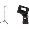 Tiger Music Tiger MCA21 Supporto per Microfono: Base per Treppiede, Supporto per Microfono Dritto e Clip per Microfono Alternativa