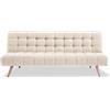 EvergreenWeb Divano Letto 3 posti clic clac in tessuto | Modello Fordy Beige