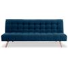 EvergreenWeb Divano Letto 3 posti clic clac in tessuto | Modello Fordy Blu