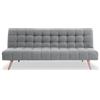 EvergreenWeb Divano Letto 3 posti clic clac in tessuto | Modello Fordy Grigio