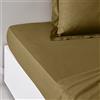 TODAY Essential - Lenzuolo con angoli, 90 x 190 cm, 1 persona, 100% cotone, tinta unita, bronzo