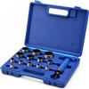 TOPWAY Set di Fustelle Punzonatrice Set 14 Pezzi, 5-35mm Perforatore Professionale Pelle con Impugnatura per la Lavorazione Della Pelle Guarnizioni in Gomma Cintura Cinturino Orologio in Valigetta