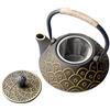 HwaGui Teiera in Ghisa Giapponese con Teiera Infusore per Tè Sfuso, teiera tetsubin fa Bollire acqua o tè (4 tazze) 800ml