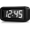 KWANWA Sveglia Digitale,Sveglia da Comodino,LED Sveglia con Grande 1.2 '' Time Display LED, Batteria AA Alimentato Solo, Funzione Snooze, Senza Ticchettare(Display bianco)