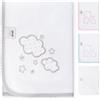 Interbaby Mussole Ricamate Nuvole grigio