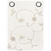 emmevi Tende Finestre Porta Interno Coppia 2 Pz Semitrasparente Fiori MOD.Tenda Decò 2CONF 140X280 Tortora