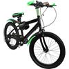 Fetcoi Bicicletta per bambini da 20 pollici, mountain bike per ragazze e ragazzi, sistema di freno a doppio disco, in acciaio al carbonio (verde)